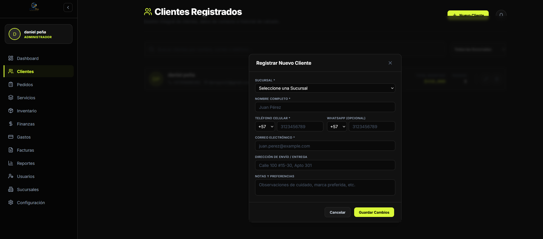 Pantallazo del Dashboard 2