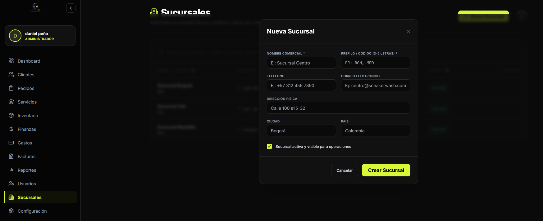 Pantallazo del Dashboard 9